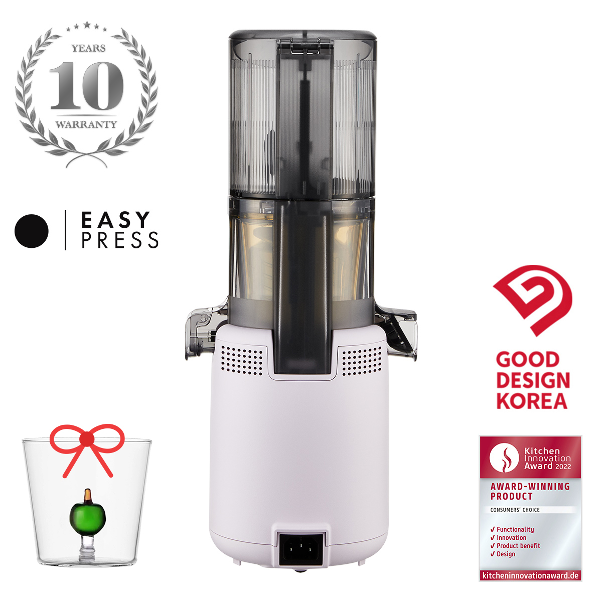 HUROM Slow Juicer H310A（ピンク） ヒューロム コールドプレスジューサー H310A シリーズ– HUROM